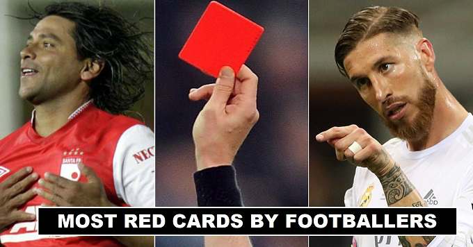 Football Players with Most Red Cards in Career